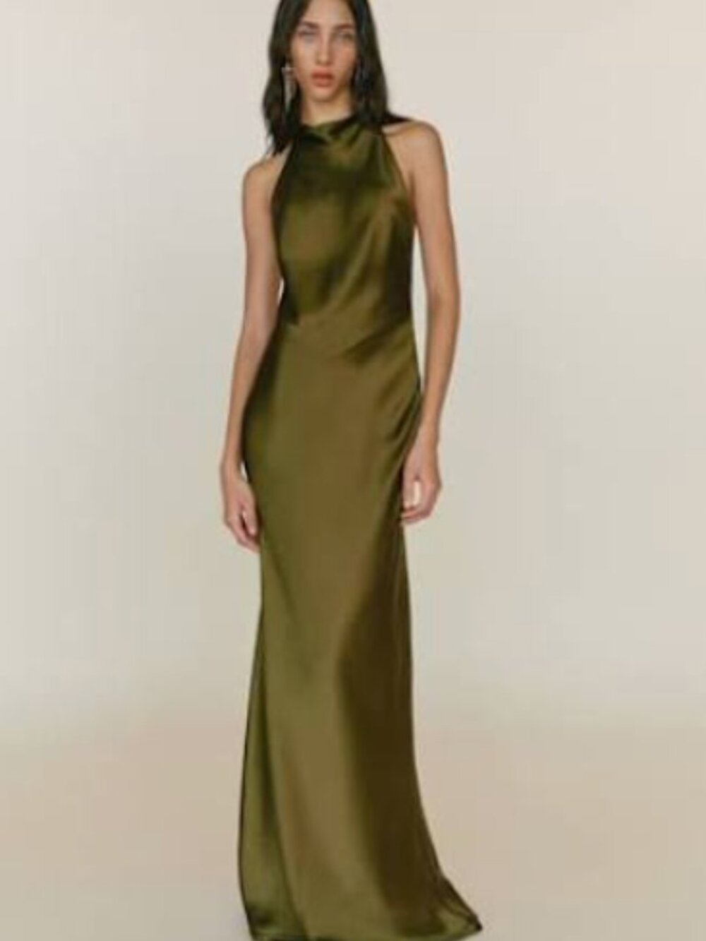 Reformation Bianca Silk Dress Green - Size 12